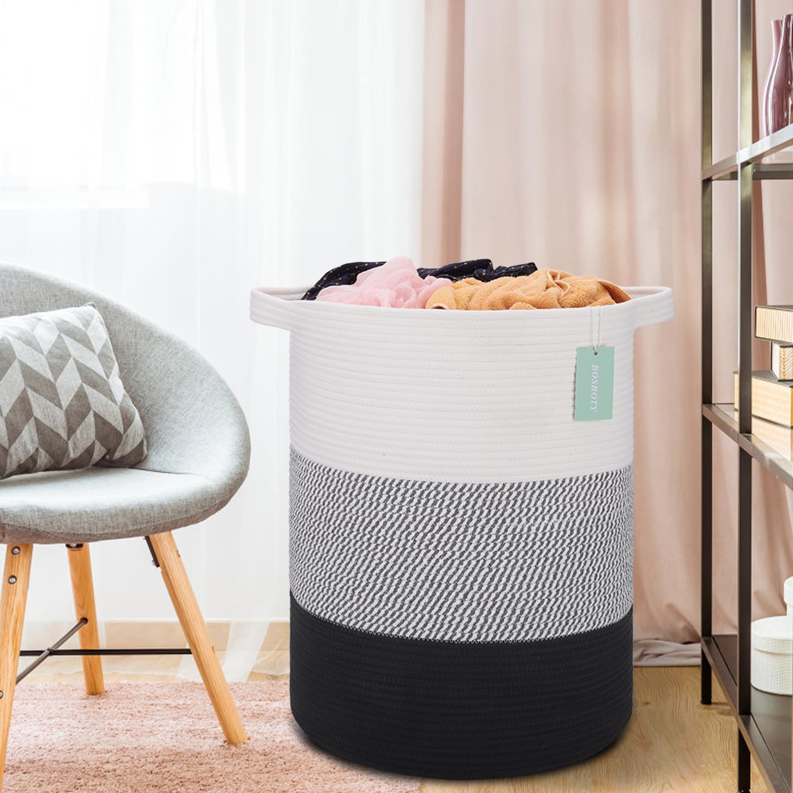 BOSROTY baby clothes basket helps organize outfits without sharp edges