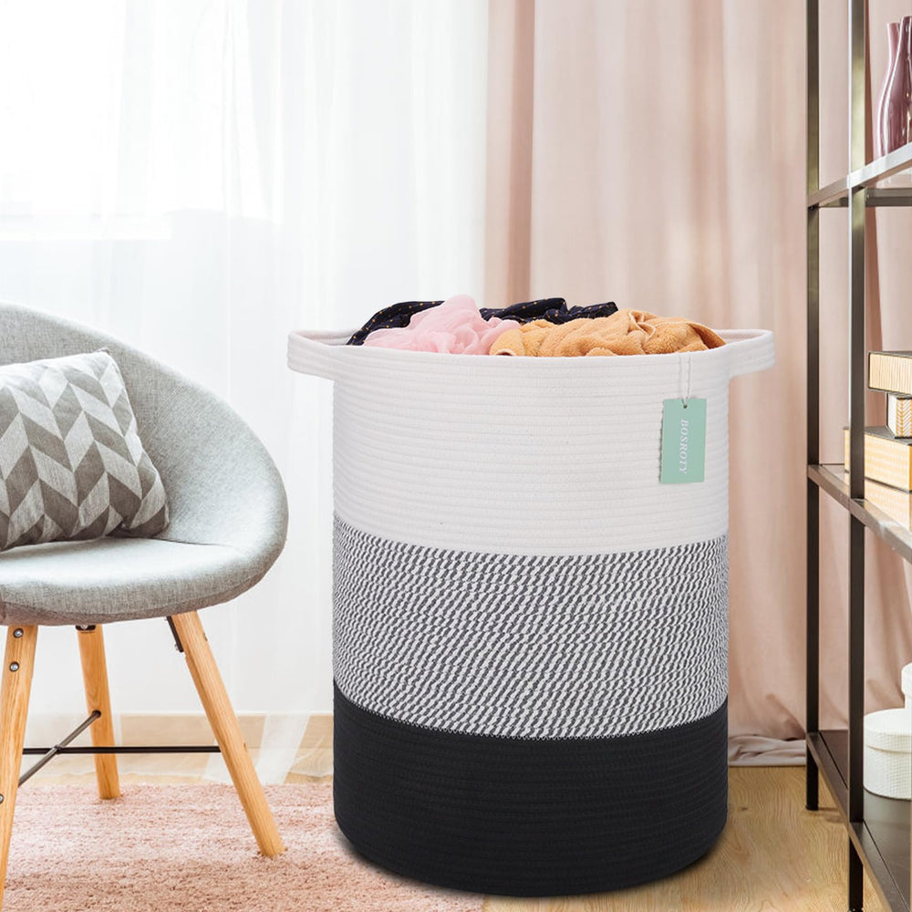 BOSROTY baby clothes basket helps organize outfits without sharp edges