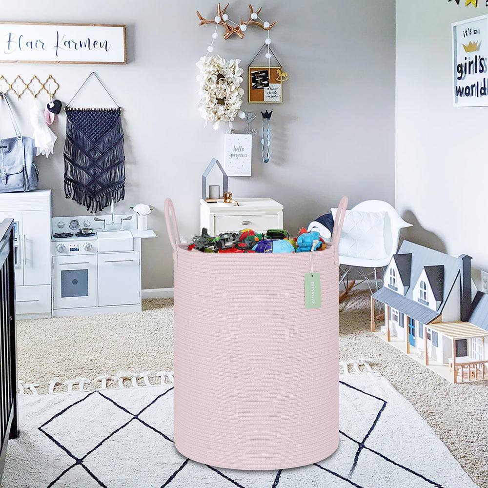 Bosroty baby essentials storage basket keeps nursery organized and reachable.