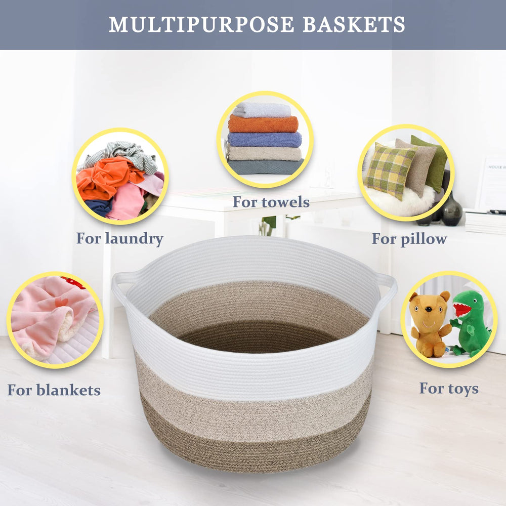BOSROTY cotton rope material offers soft texture and durable use.