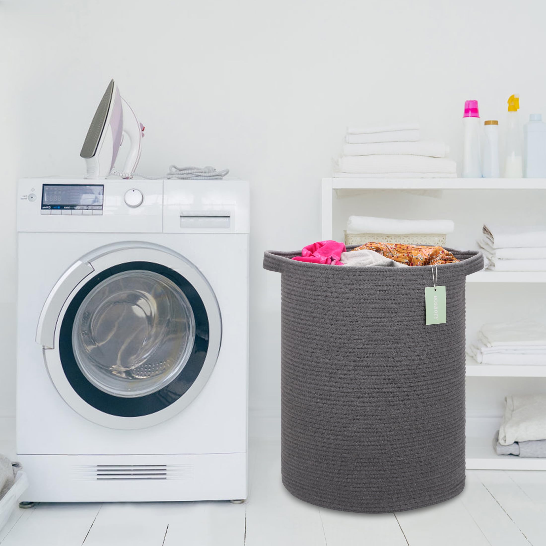 BOSROTY dark gray color matches modern interiors and hides light dust.