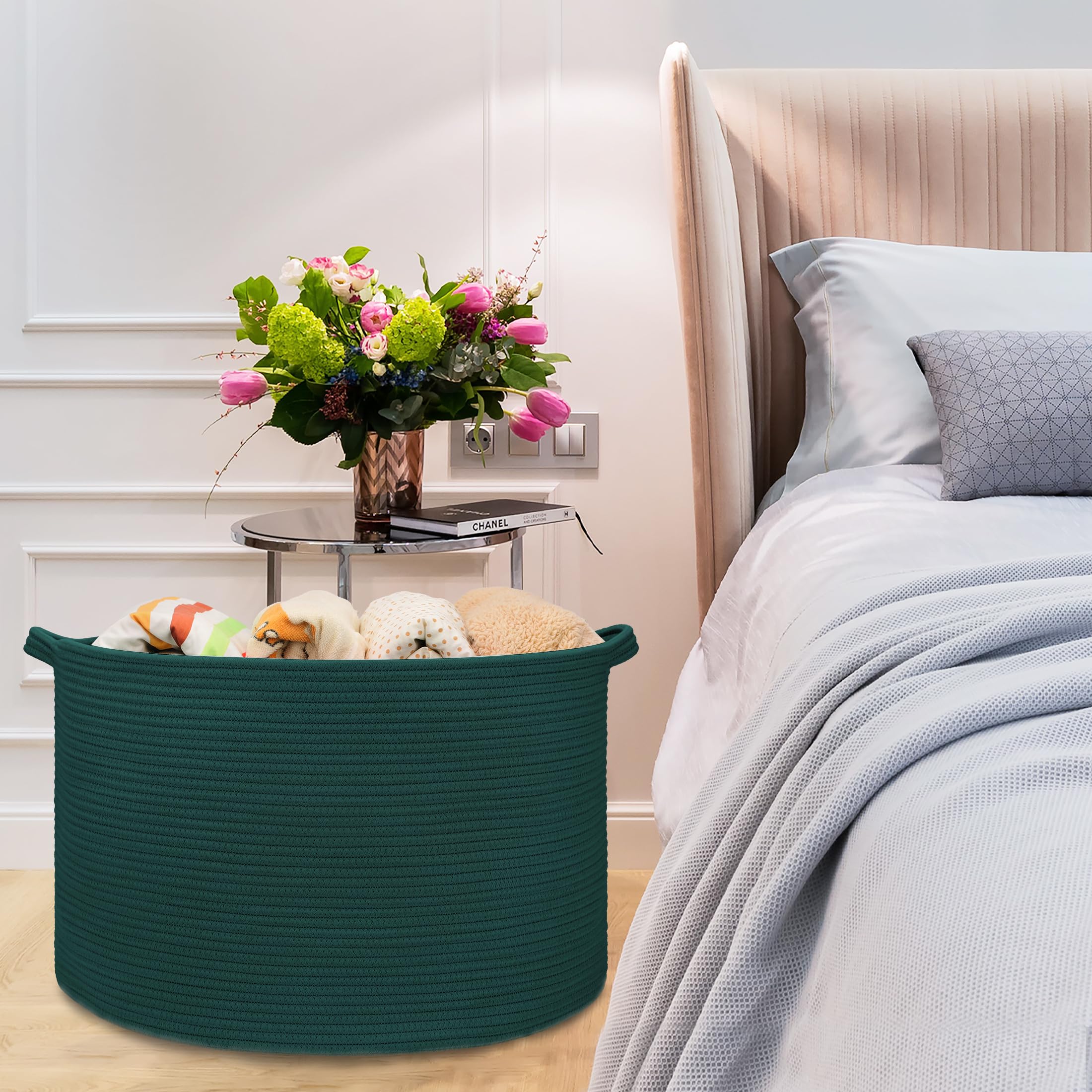 BOSROTY decorative storage in living room adds functional charm.