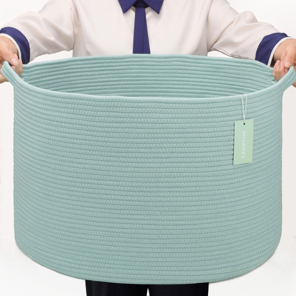 BOSROTY extra large basket front view showing ample storage space