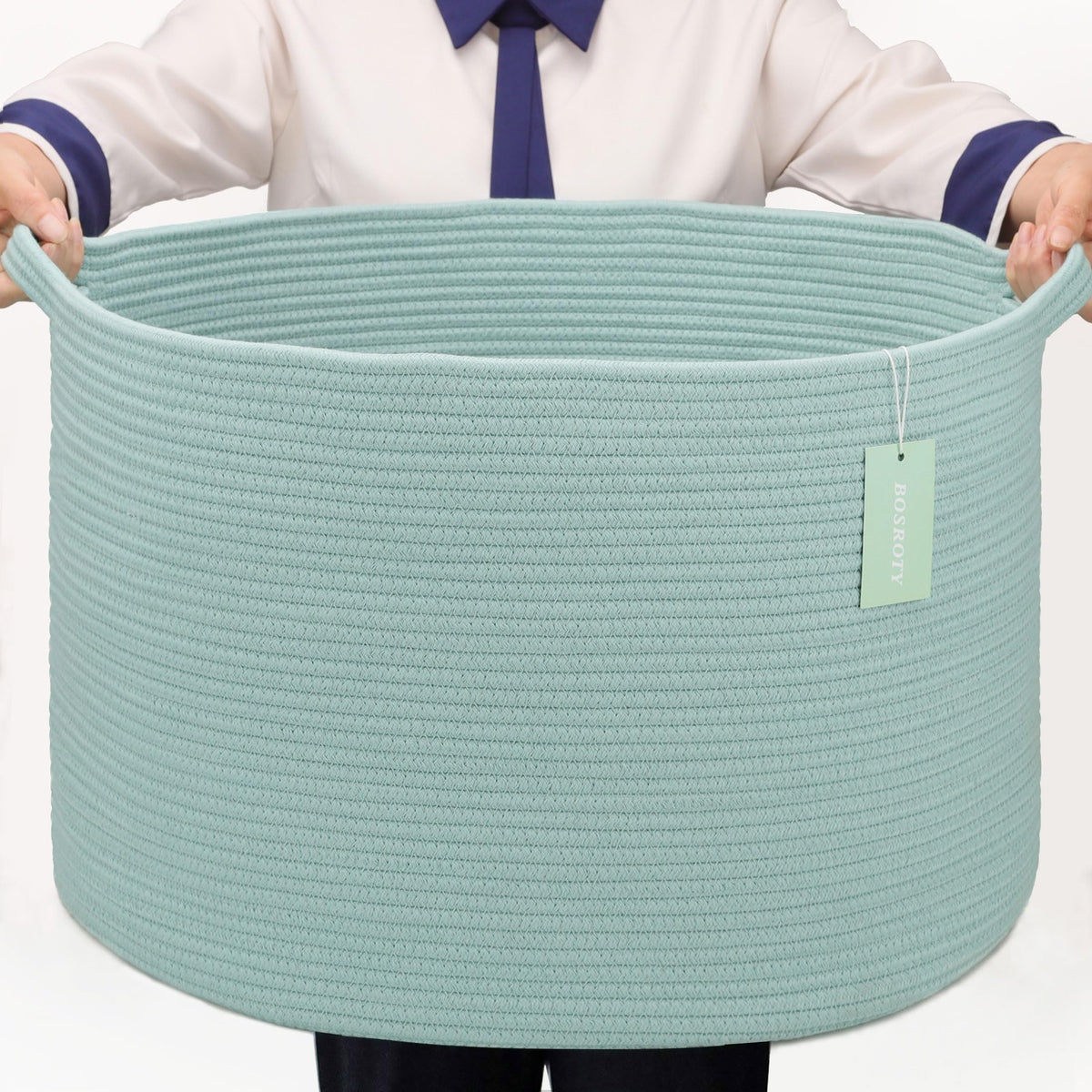 BOSROTY extra large basket front view showing ample storage space