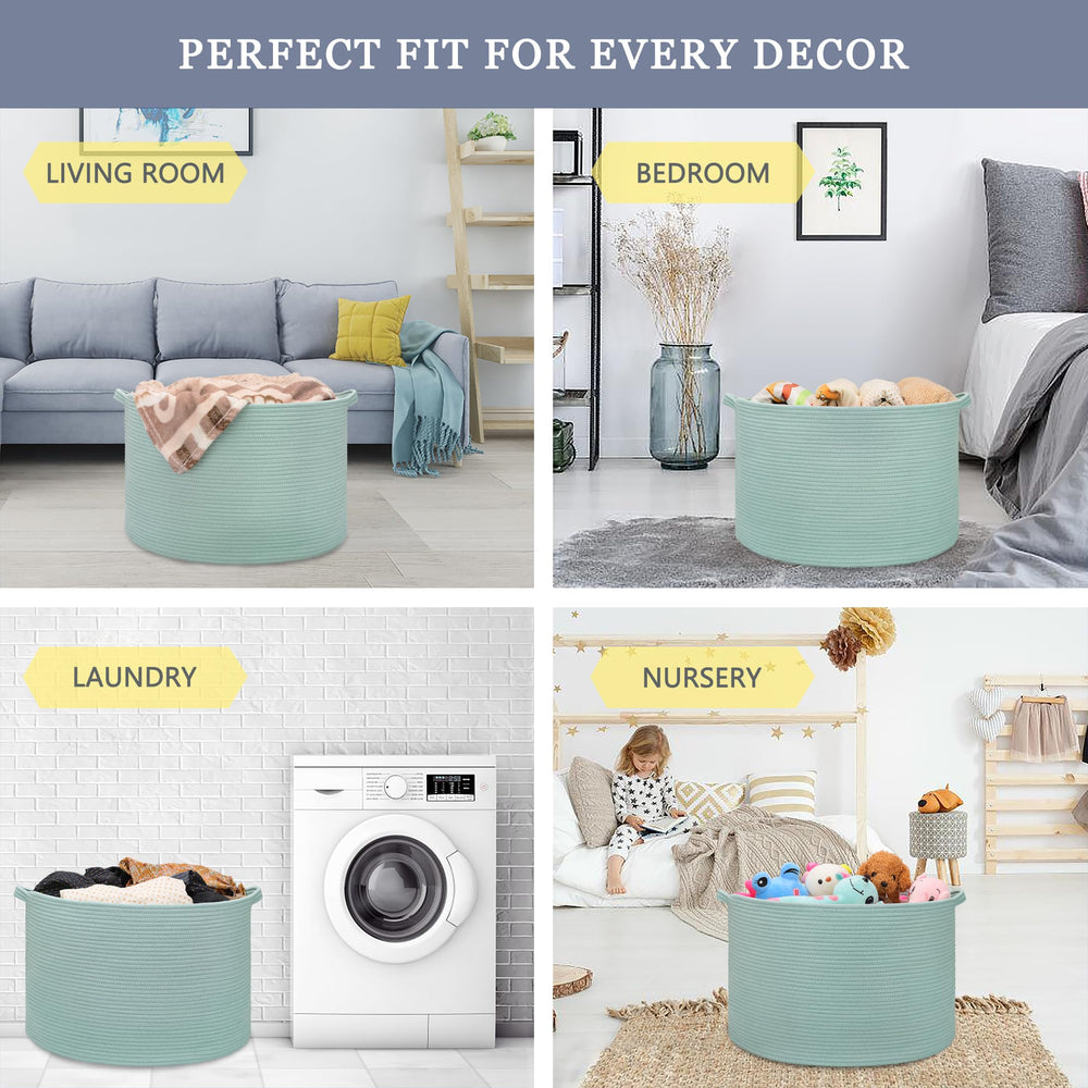 BOSROTY extra large basket in living room as decorative storage
