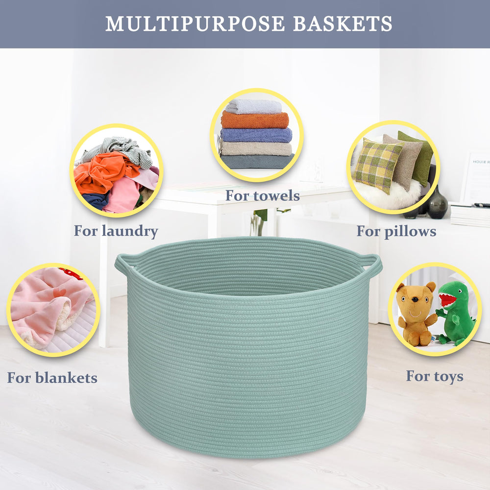 BOSROTY extra large basket size 22 by 14 inches 87L capacity