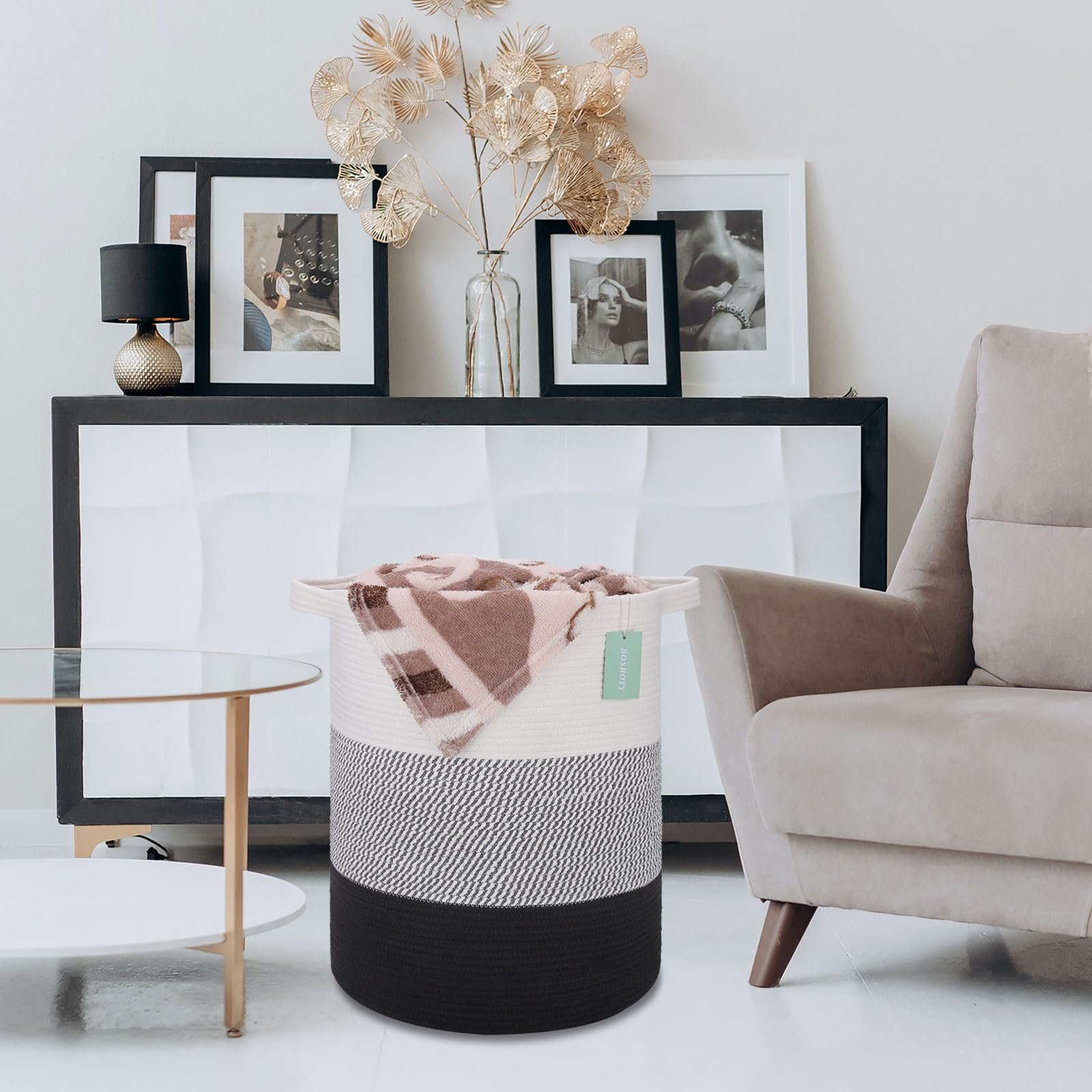 BOSROTY foldable laundry hamper folds when not in use