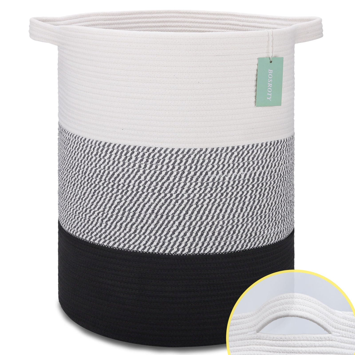 BOSROTY large laundry hamper with 72L capacity for organized laundry and toys