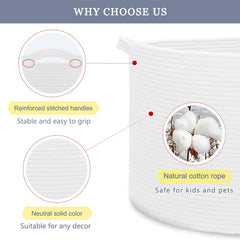 Bosroty durable storage bin with reinforced handles for easy carrying.