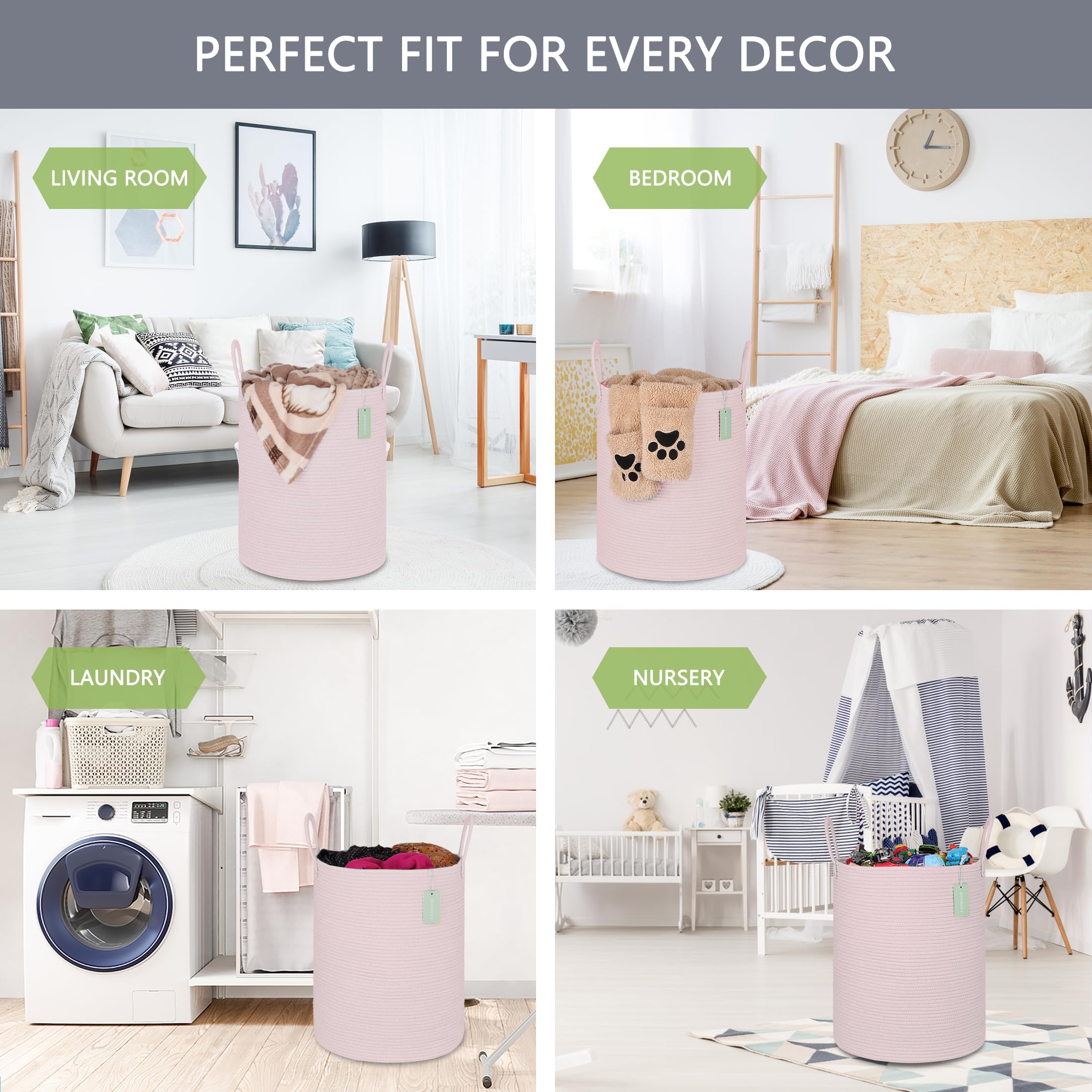 Bosroty multi-purpose laundry bin for toy sorting and clothing storage.