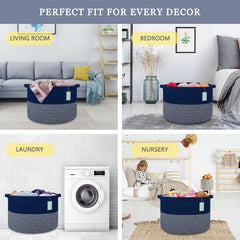 Bosroty nursery storage basket in a baby room for safe, approachable organization.