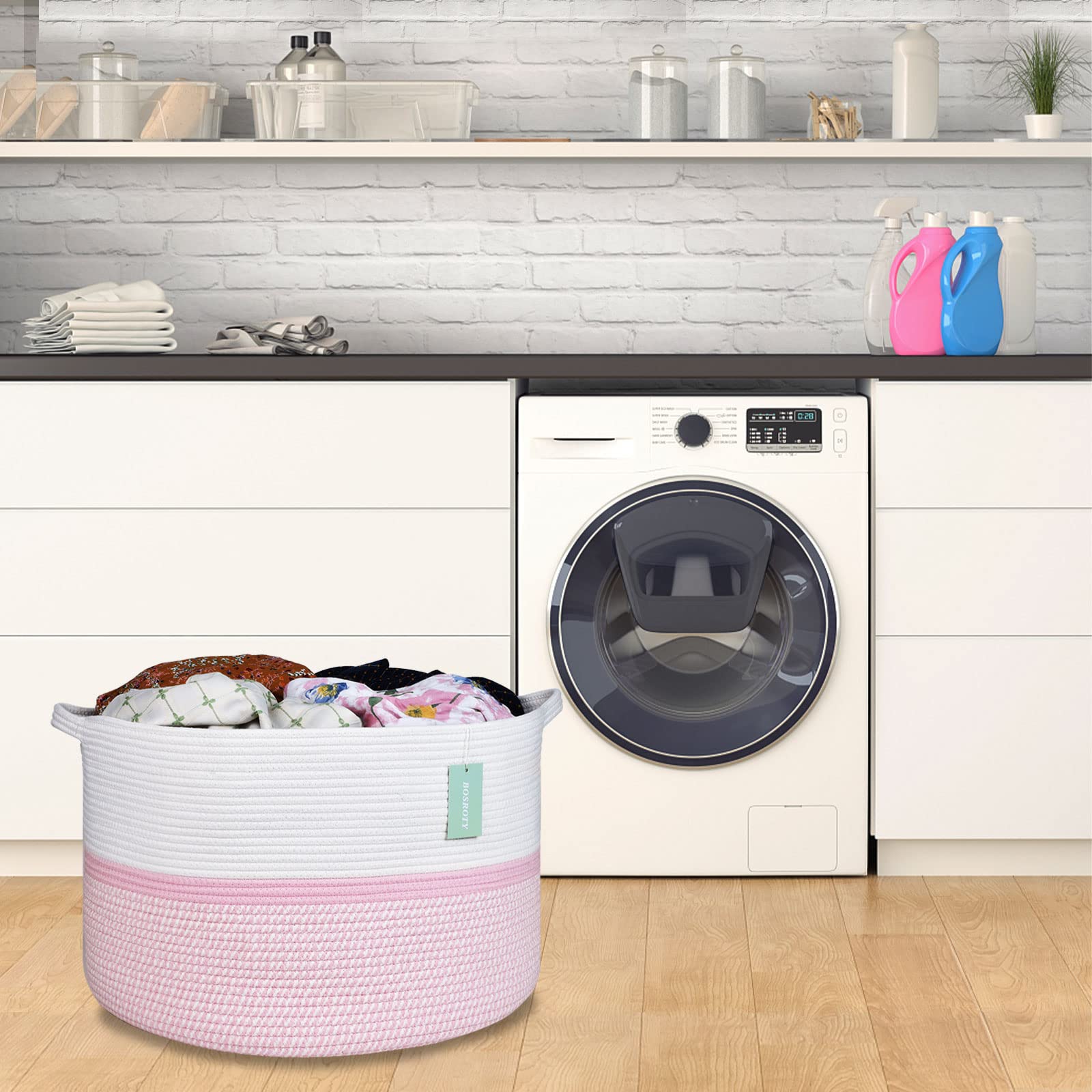 BOSROTY pet toy basket stores small favorites away