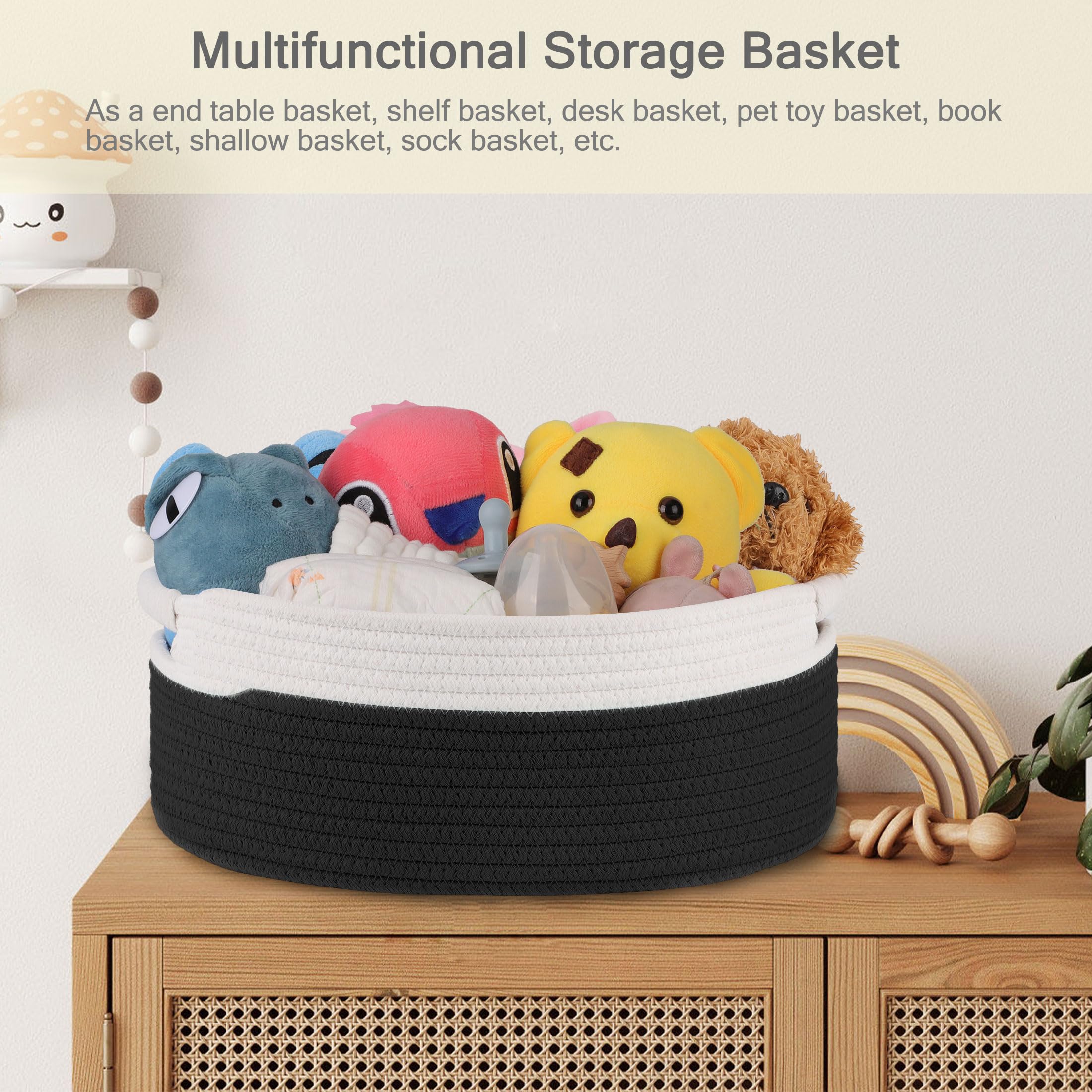BOSROTY pet toy storage basket for cats and dogs.