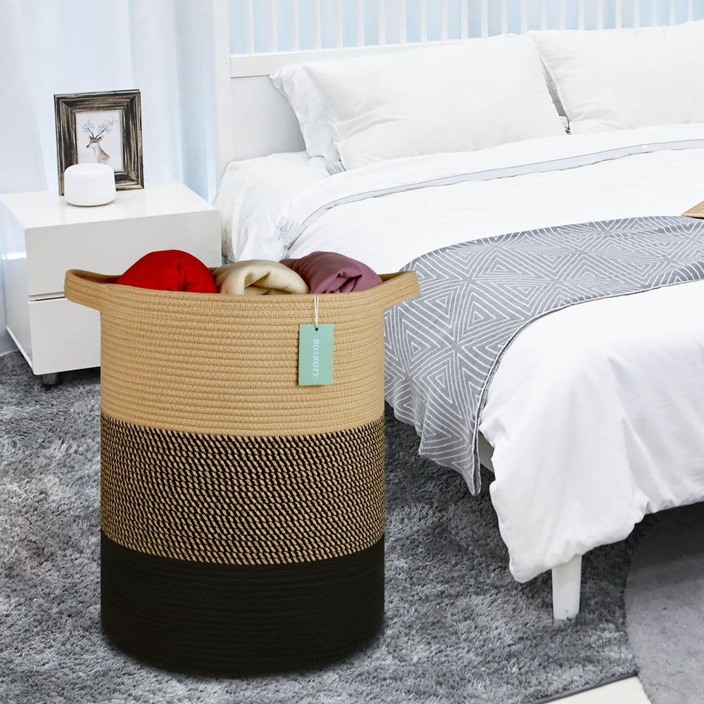 Bosroty plant and kid items basket adds decorative organization.