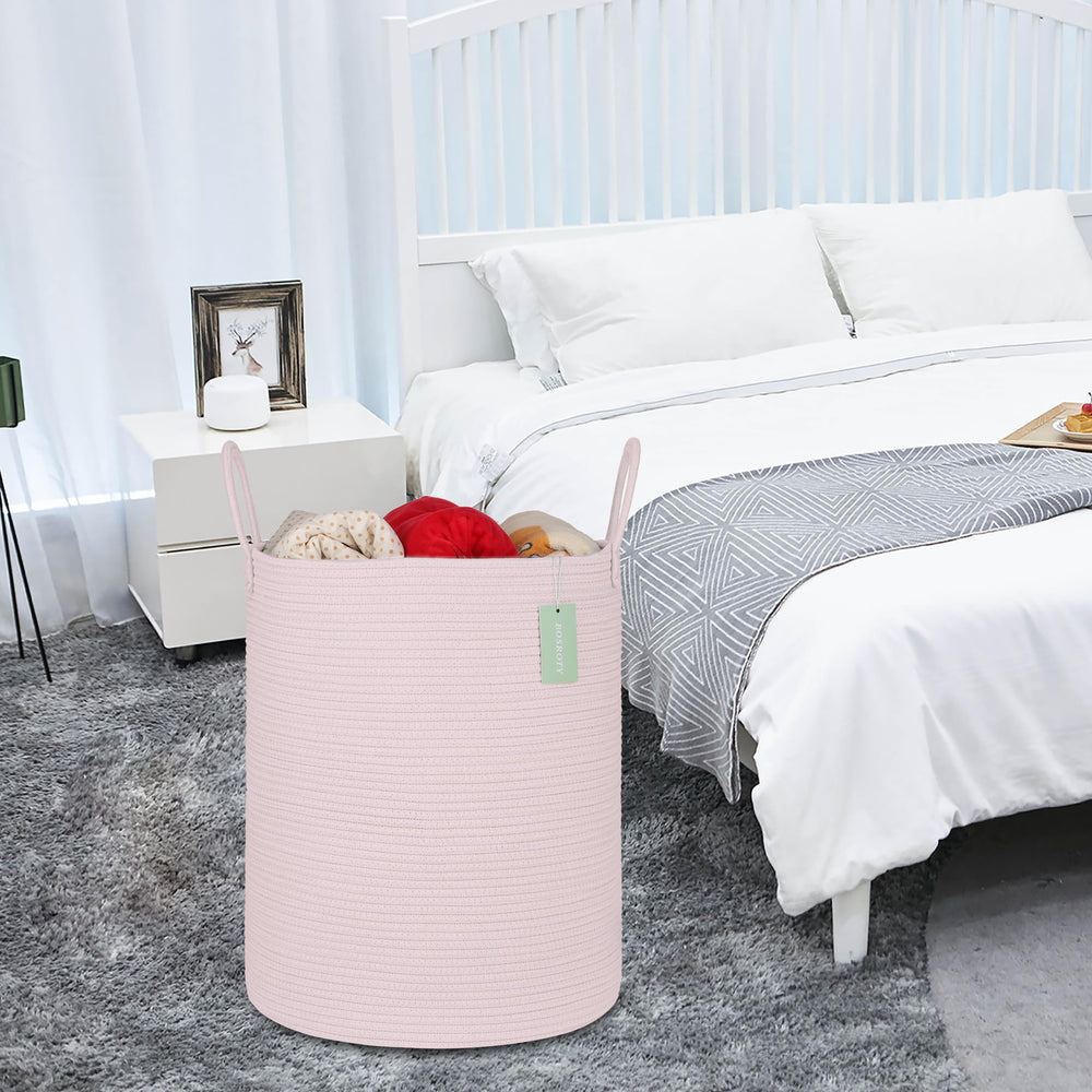 Bosroty plant and towel storage basket blends with homes.
