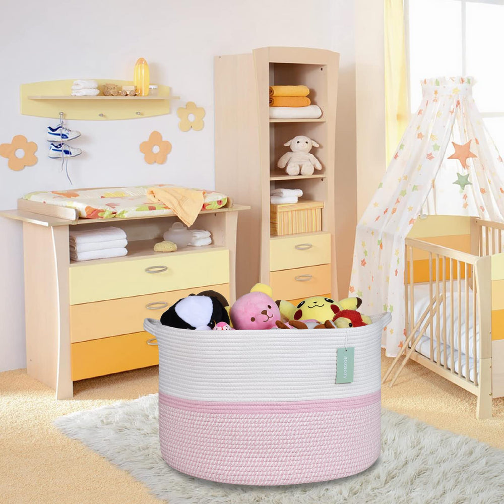 BOSROTY stuffed animal basket keeps plush toys within reach