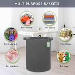 BOSROTY toy-and-blanket storage basket for playful, tidy spaces.