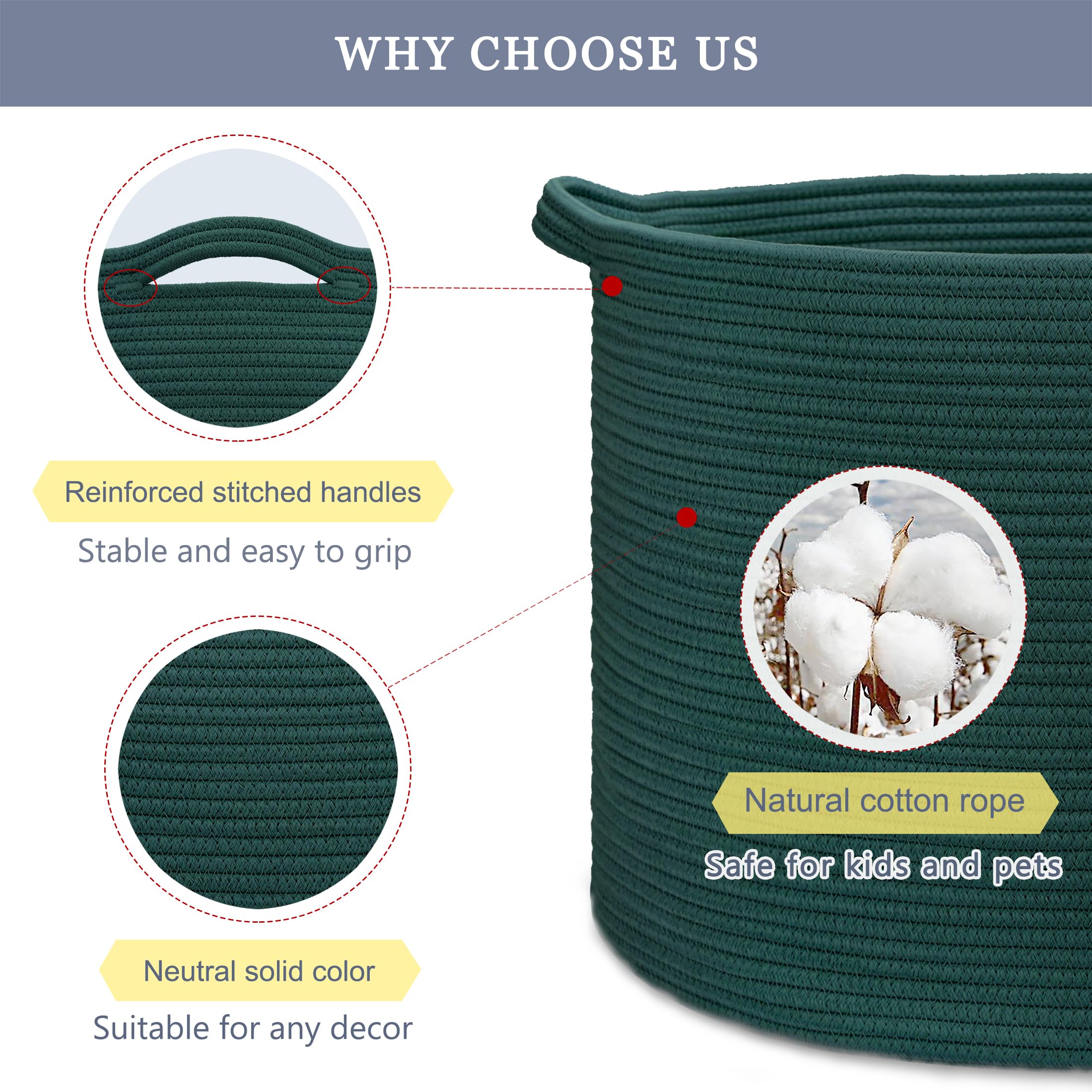 BOSROTY toy storage basket keeps playroom organized and accessible.