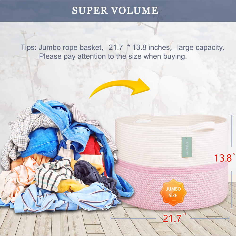 BOSROTY toy storage basket keeps playroom tidy and accessible