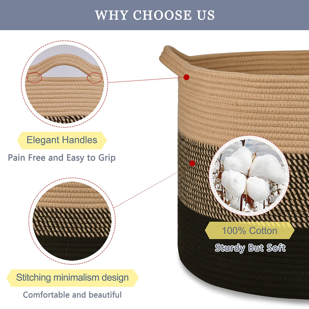 BOSROTY toy storage basket bin encourages tidy playrooms and quick cleanups.