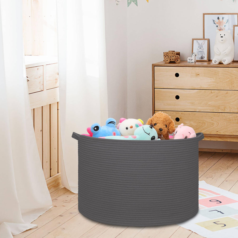 BOSROTY toy storage basket in a playroom for organized kids' toys.
