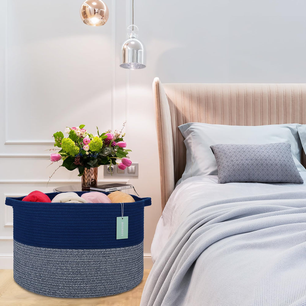 Bosroty toy storage basket easy to reach for playroom neatness.