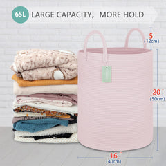 Bosroty woven storage basket tall keeps living room clutter organized.