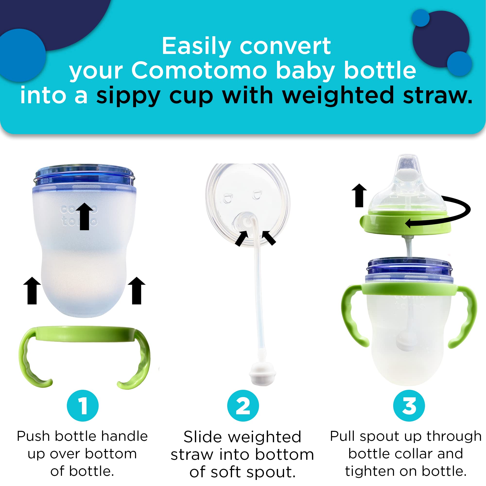 Botabee bottle handles improve grip for independent sipping