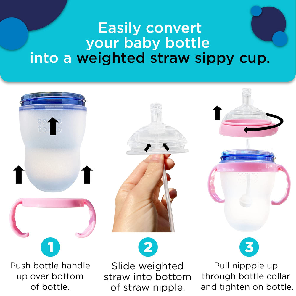 Botabee bite-resistant straw nipple offers controlled flow for safe sipping