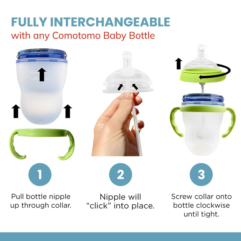Botabee soft silicone nipple tip provides gentle, fast flow for gums.
