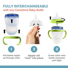Botabee soft silicone nipple tip provides gentle, fast flow for gums.