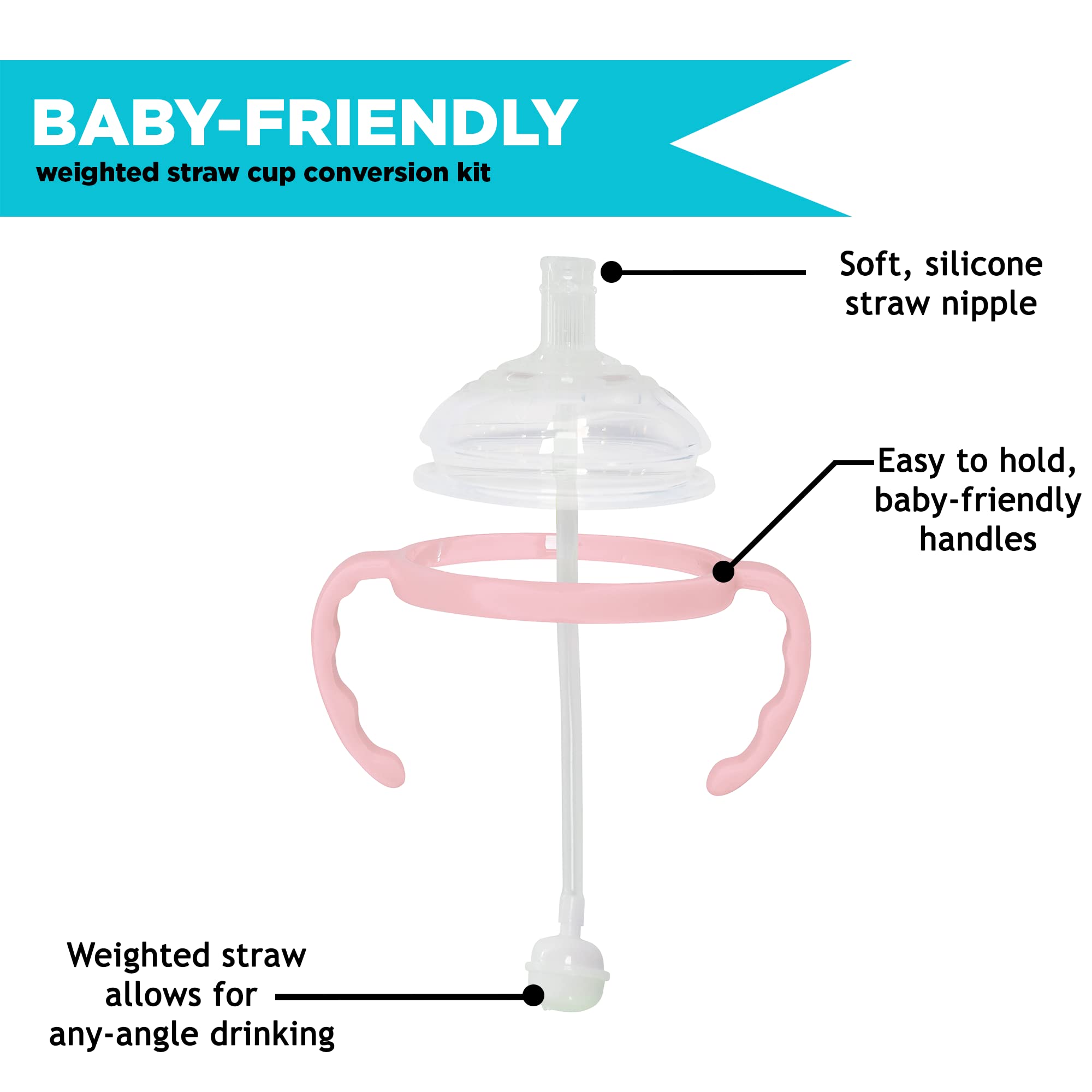 Botabee soft silicone straw top gentle on gums during sipping