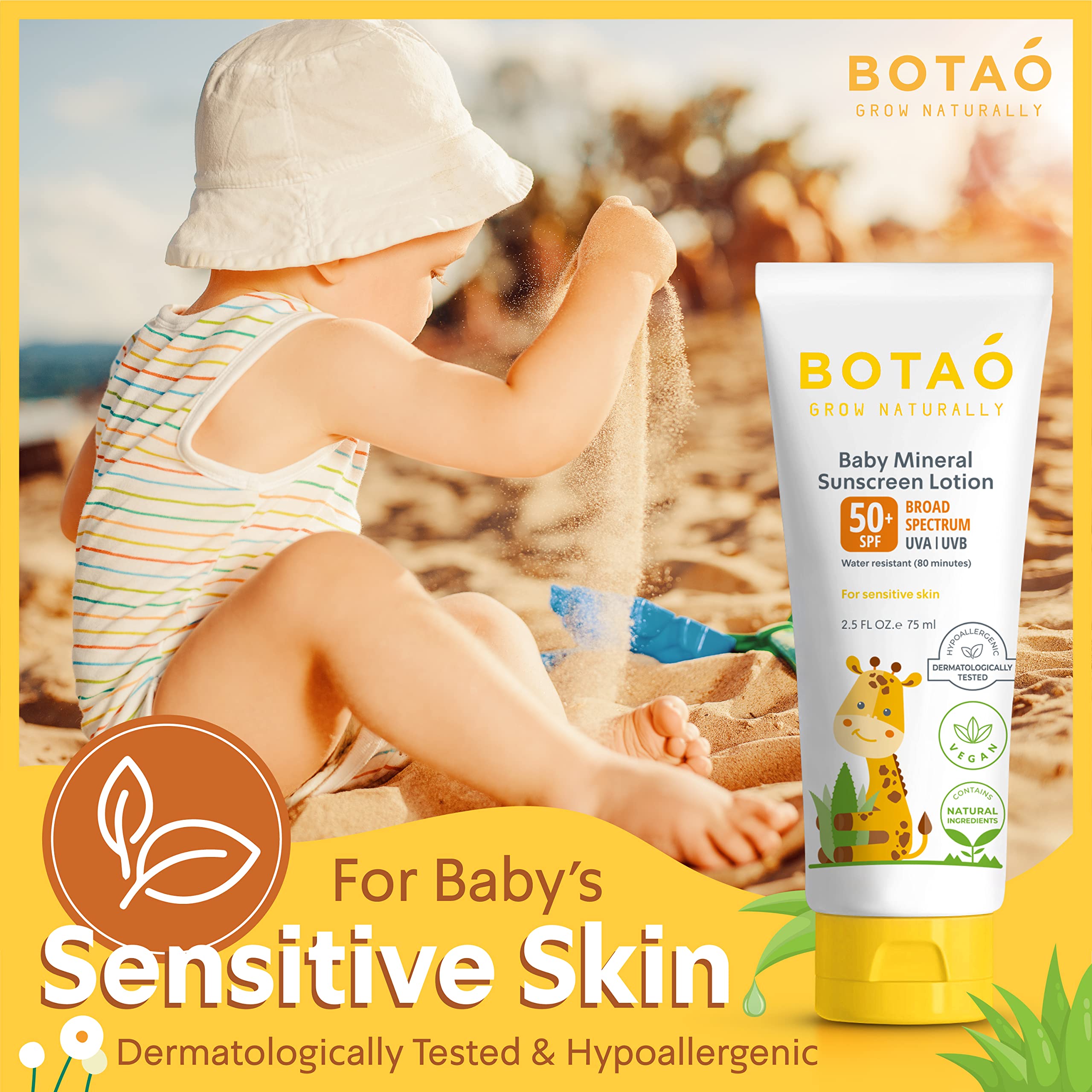 Two-pack BOTAO sunscreen packaging designed for on-the-go protection
