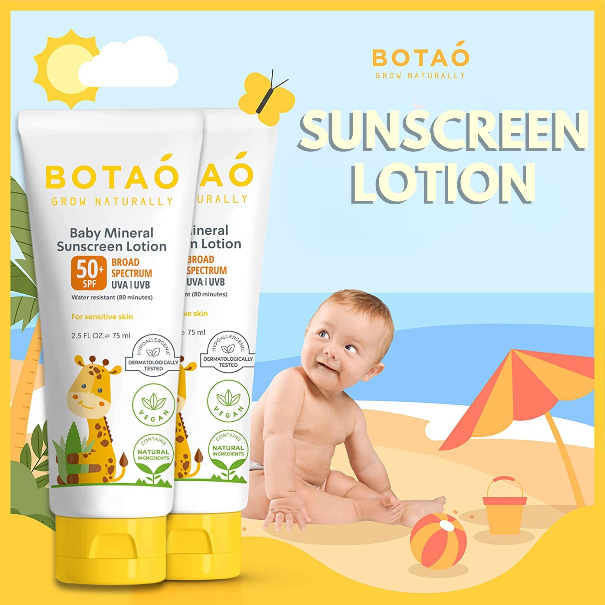 Close-up of zinc oxide mineral sunscreen formula by BOTAO