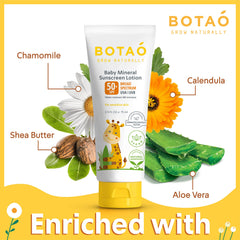 Baby enjoying a sunny outdoor moment with BOTAO sunscreen ready for adventures