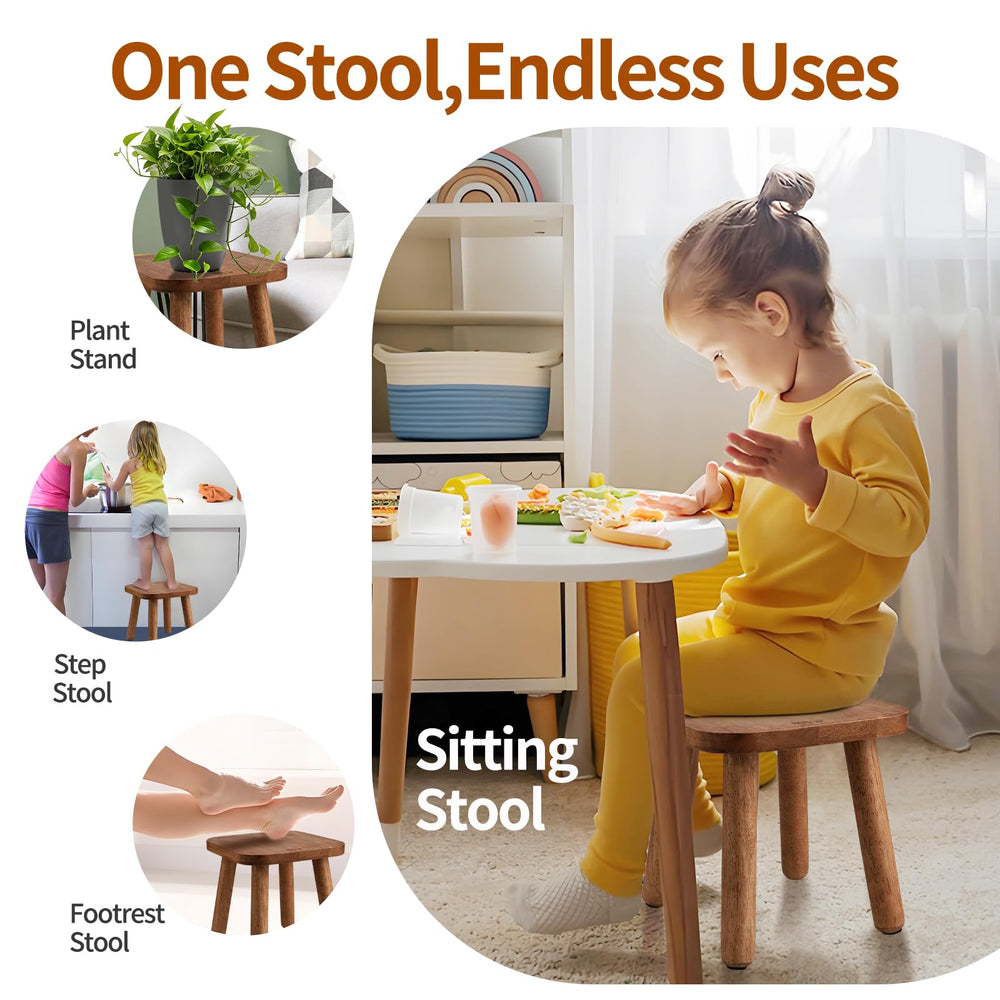 BOTOP compact stool fits kitchens and bathrooms for reaching high shelves.