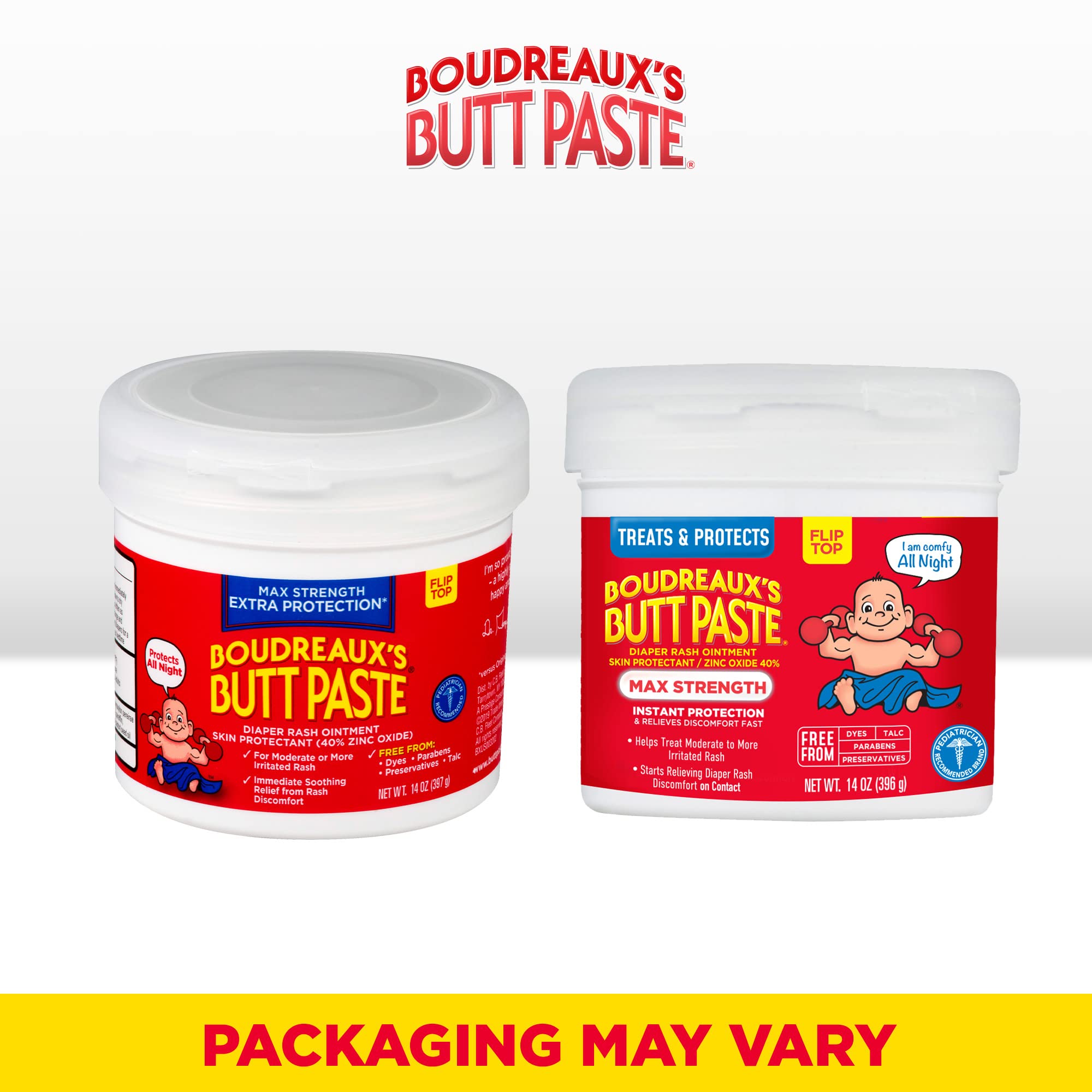 Boudreaux's Butt Paste 14 oz jar seals out moisture for overnight protection