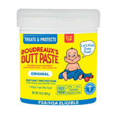 Boudreaux's Butt Paste Original 16oz jar protects irritated skin and supports daily diaper care.