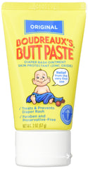 Boudreaux's Butt Paste Original 16% zinc oxide diaper rash ointment tube for daily protection
