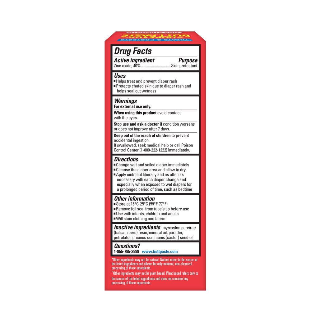 Boudreaux's Butt Paste free from dyes, preservatives, parabens, talc