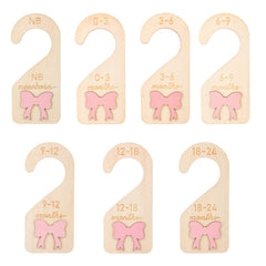 BOXOB 7pcs baby closet dividers organize newborn to 24 months by size.