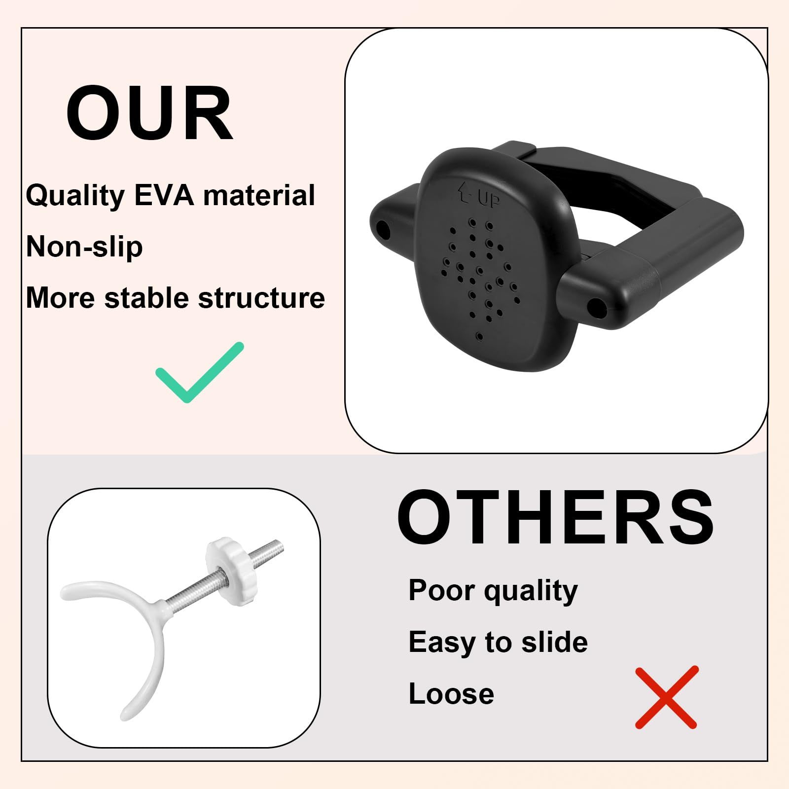 Boxob non-slip grips keep the gate firmly in place.