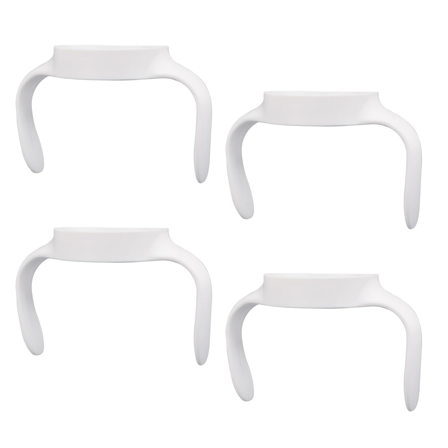 BOXOB bottle handles for Mam with ergonomic grip in white for easier independent drinking.