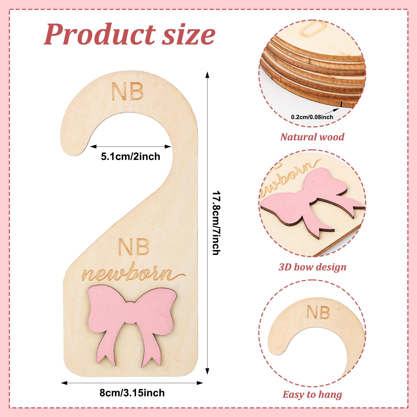 BOXOB double-sided wardrobe organizer shows size at a glance.