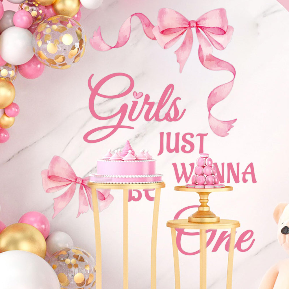 BOXOB elegant pink bow decor enhances photo backdrop appeal.