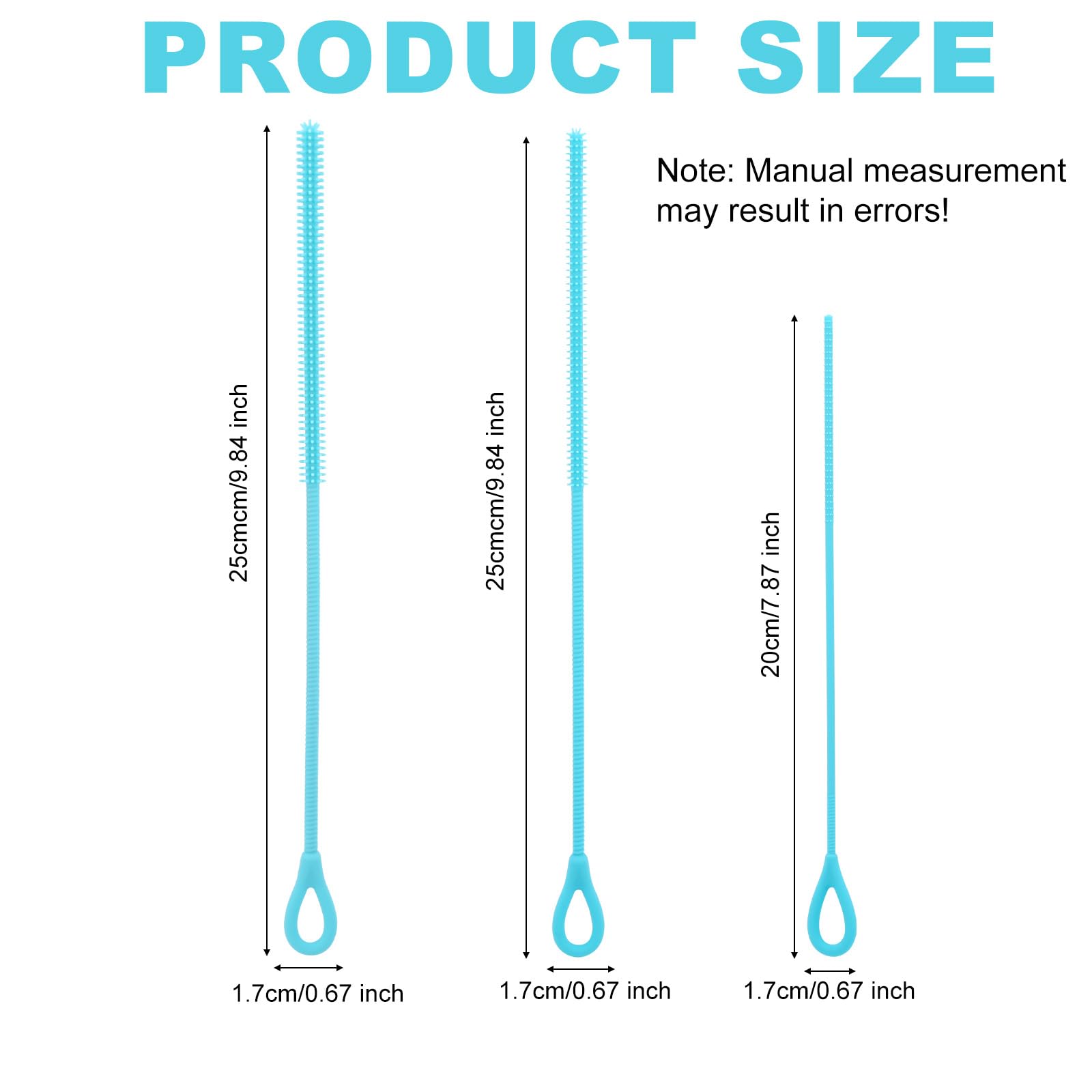 BOXOB 6mm straw brush reaches mid-size straws and bottle openings efficiently.