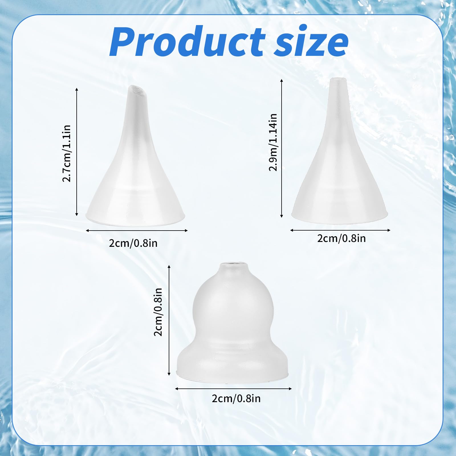BOXOB funnel head tip for thorough clearing in toddlers