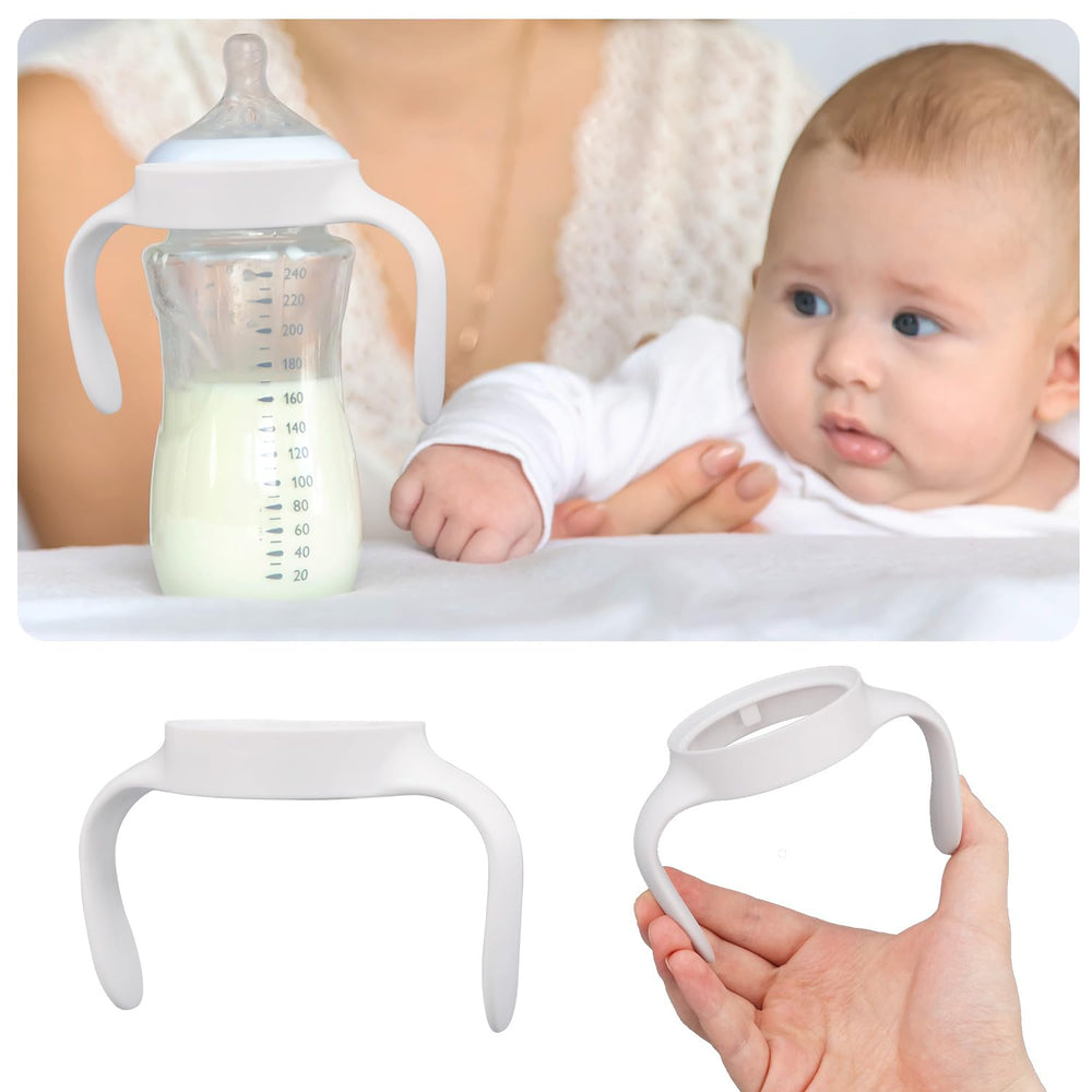 BOXOB white bottle handles create comfortable grip and tidy family routine.
