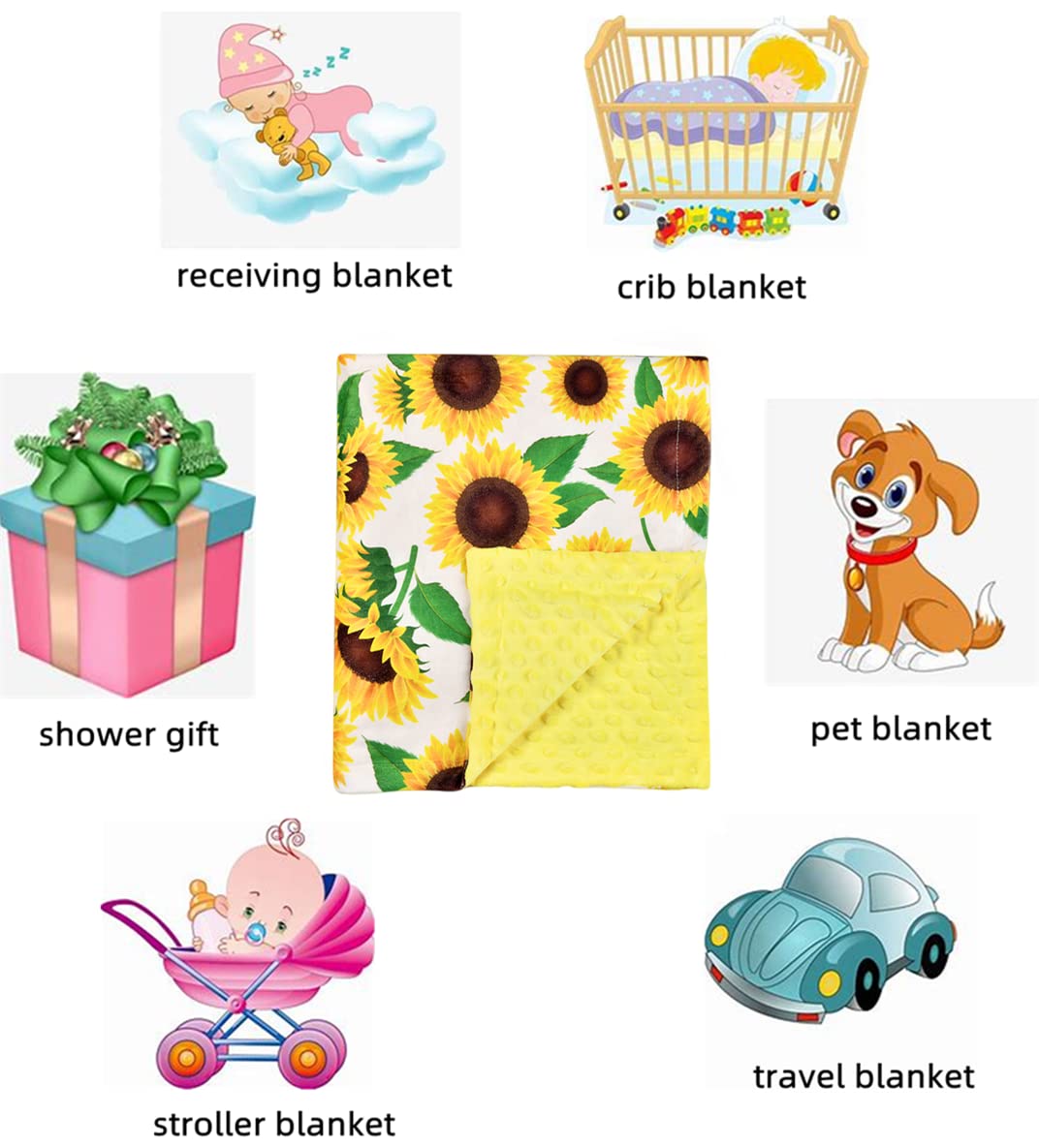 Boyoung perfect for swaddling, nursing covers, or travel car seats