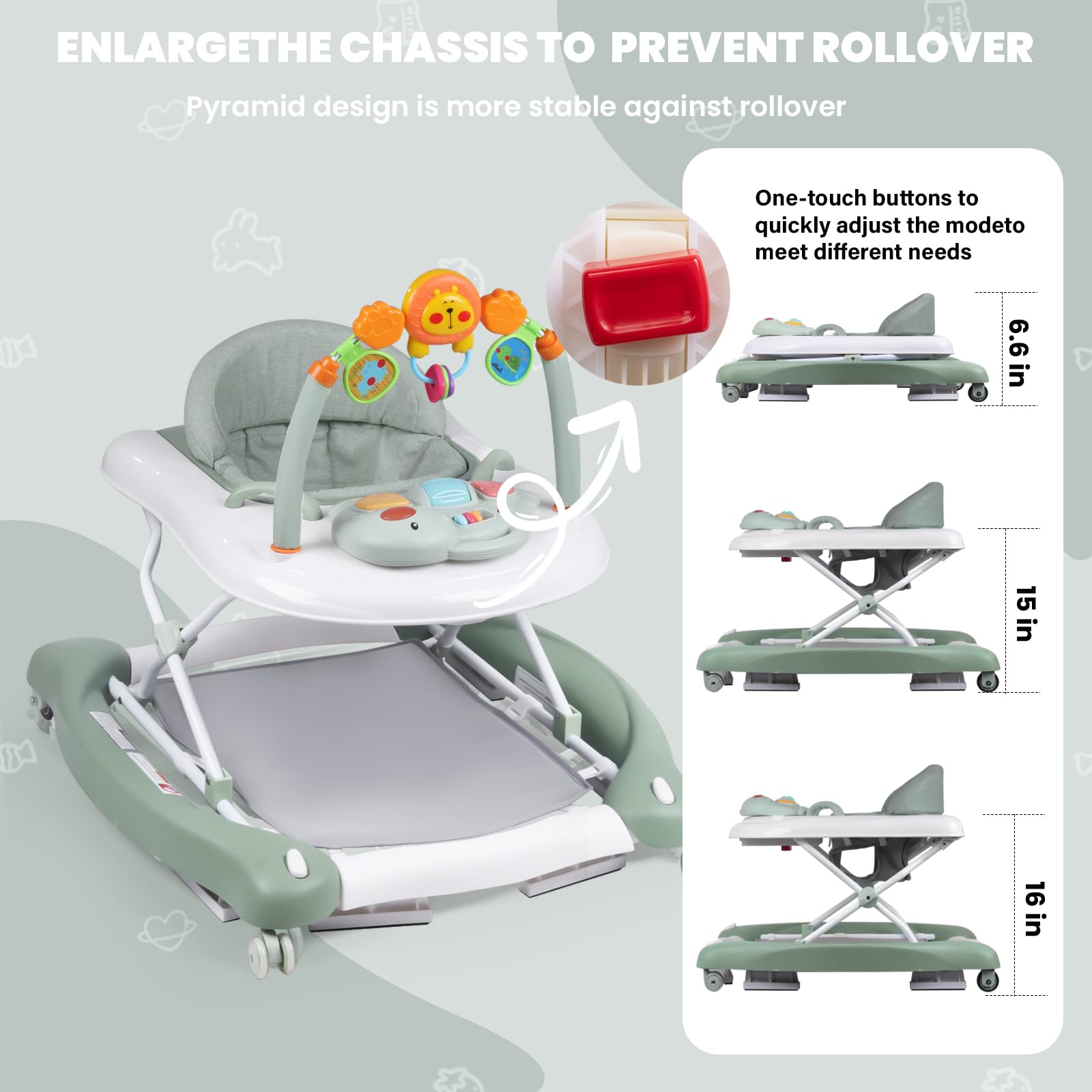 Boyro Baby stability features highlight triangular chassis